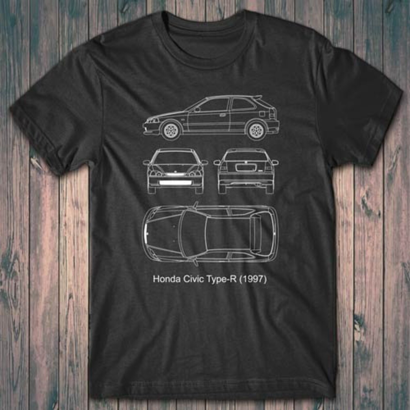 Honda Civic Type-r T Shirt JDM Automotive Gift for Man | Etsy