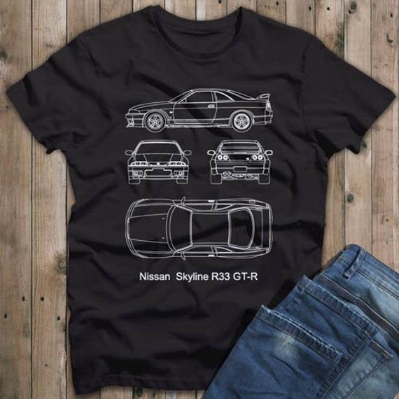 Nissan Skyline R 33 Gt R T Shirt Japanese Car Jdm Etsy