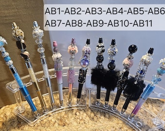 Beaded Pens Bling,Bows,Butterflies,Flowers    AB1-AB11