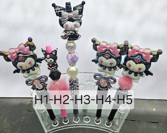 Beaded Pens inspired by Kuromi H1-H5