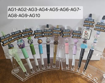 Beaded Pens Offend with Common Sense AG1-AG 10