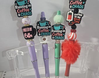Beaded Pen: "Running On Coffee And Chaos" AY1-AY4