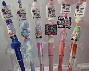 Beaded Pen: "Kindness is Free Spread That Stuff Everywhere!" AS1-AS6