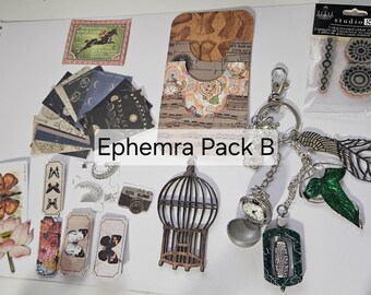 Mini Junk Journal Ephemra Pack With Handmade Items B