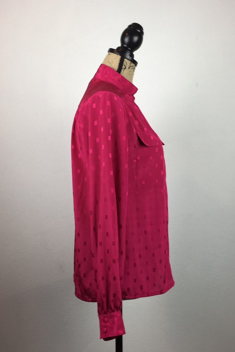 The 80/'s Alicia Hot Pink Blouse