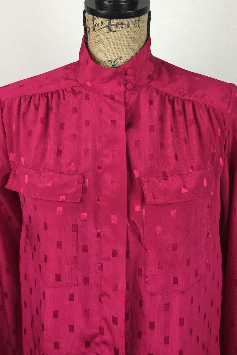The 80/'s Alicia Hot Pink Blouse