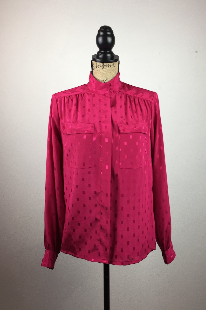 The 80/'s Alicia Hot Pink Blouse