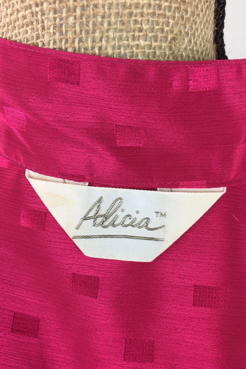 The 80/'s Alicia Hot Pink Blouse