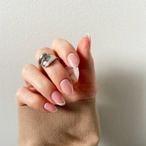 Harper. Everyday ring, sterling silver open ring, adjustable ring, silver wave ring, friend gift, silver jewellery UK