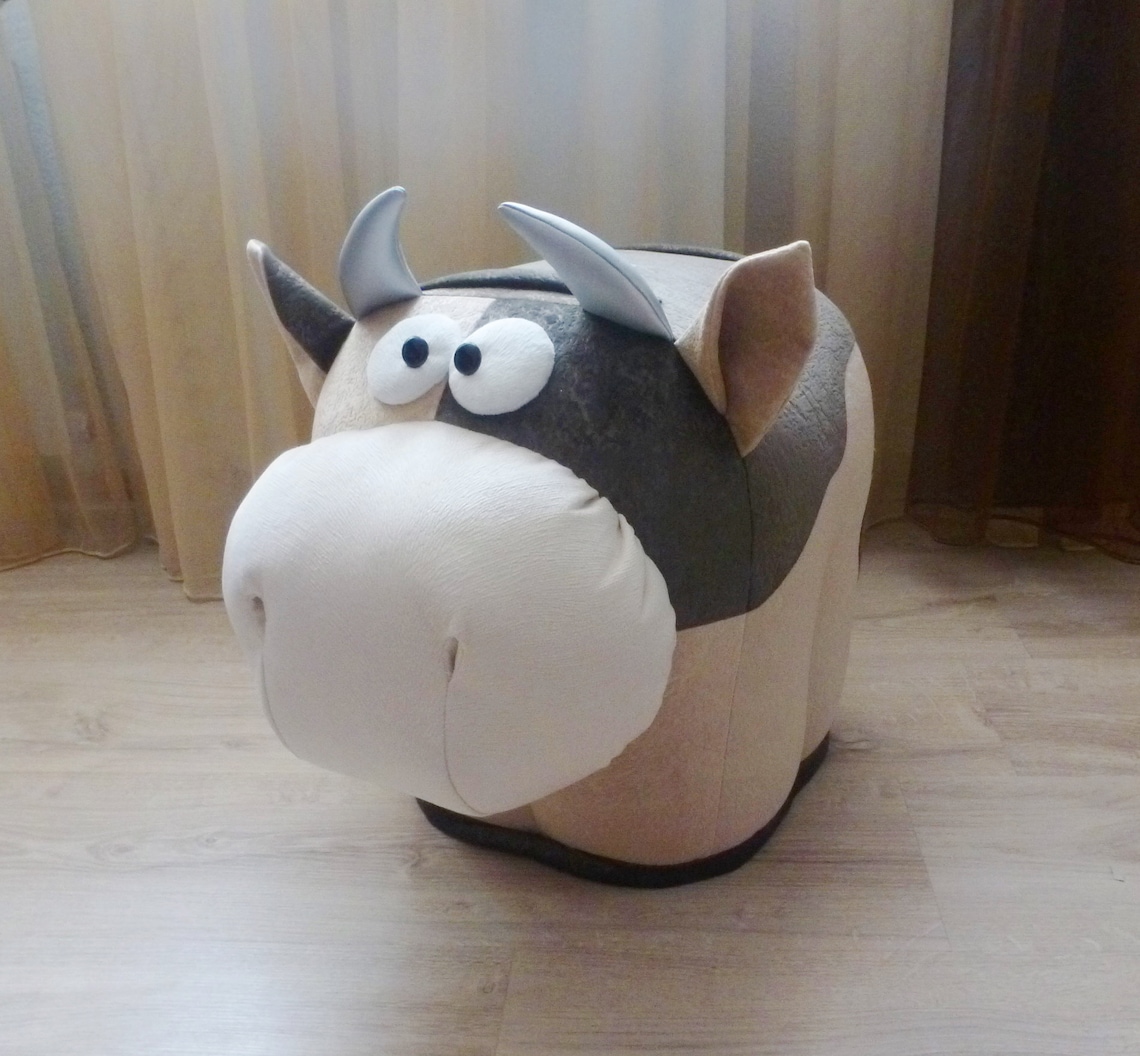 Vache Pouf Ottoman Childrens pouf Kids pouf Meubles Etsy