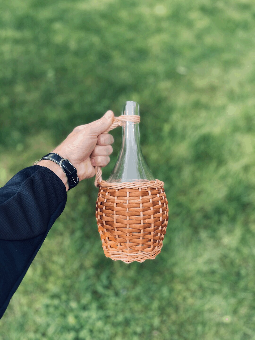 NEW Decor Bottle 1L Wicker Bottle Bottles for Decoration 3/4 Demijohn