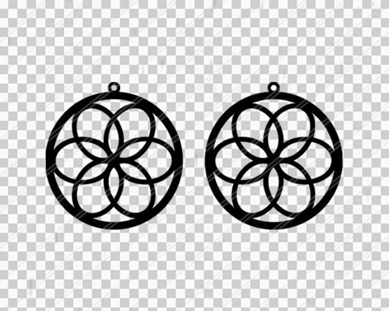 Download Mandala Earrings svgFloral earrings svgJewelry svgleather | Etsy