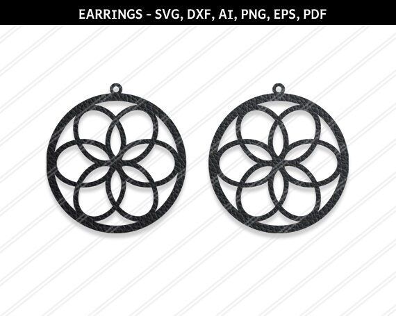 Download Mandala Earrings Svgfloral Earrings Svgjewelry Svgleather Etsy