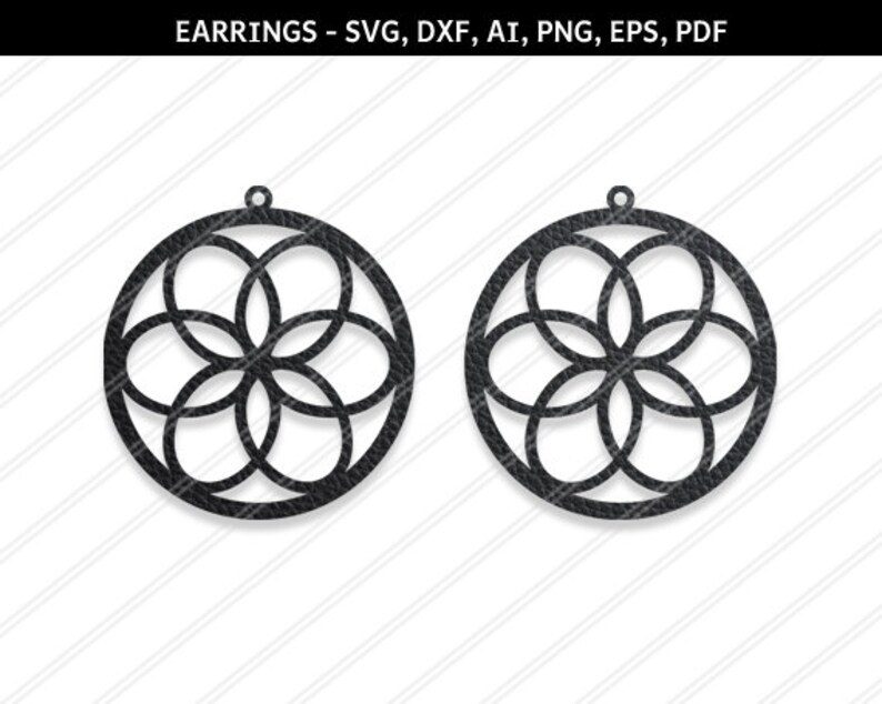 Download Craft Supplies Tools Sewing Fiber Mandala Earrings Svg Floral Earrings Svg Jewelry Svg Leather Jewelry Cricut Silhouette Earrings Vector Mandala Charms Svg Dxf Ai Eps Png Pdf