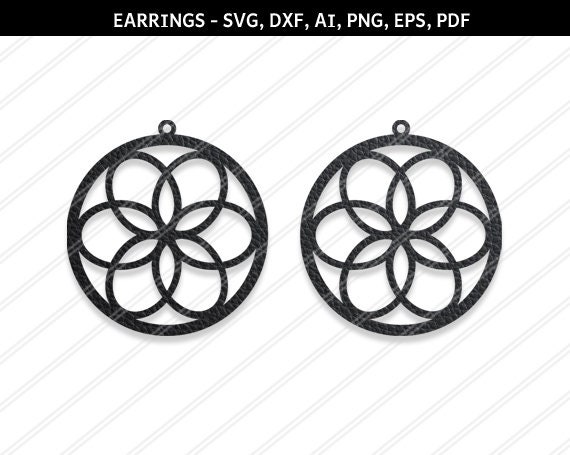 Download Mandala Earrings Svgfloral Earrings Svgjewelry Svgleather Etsy