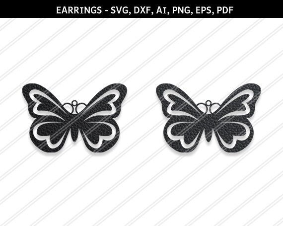Download Butterfly Earrings Svgfloral Earringjewelry Svgleather Etsy 3D SVG Files Ideas | SVG, Paper Crafts, SVG File