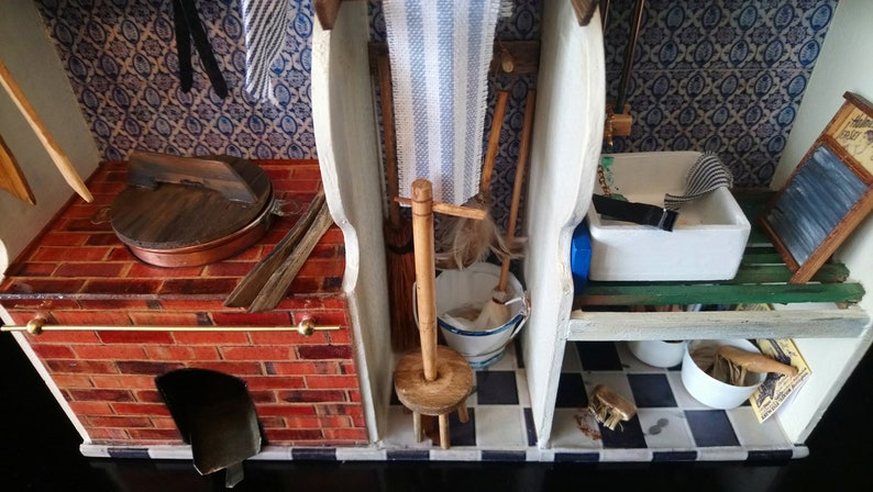 Doll/'s House 1:12 Kitchen Copper Boiler Stove and Laundry Unit