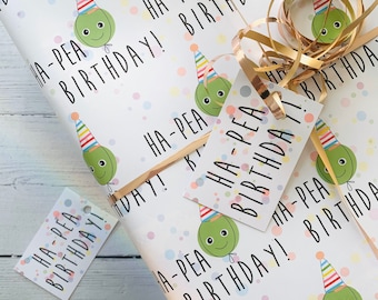 Unisex Baby Shower Gift Wrapping Paper with Hearts 1 Sheet /& 1 Matching Tag