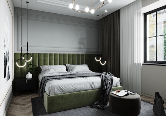 Platform Bed Personalized custom Made Upholstered Etsy UK