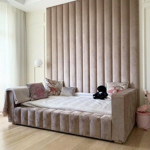 Gepersonaliseerd/op maat gemaakt - gestoffeerde Twin/Double/Queen/King hoofdborden Slaapkamer hoofdbord - Wandpanelen-Wandkunst-Wanddecoratie-Eenvoudig te installeren