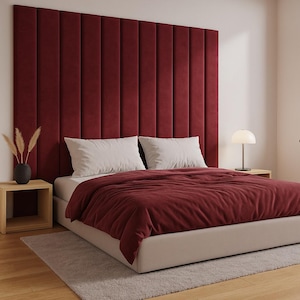 Full Wall Upholstered Headboard Panels – Custom Large Soft Panels – Modern Style Look