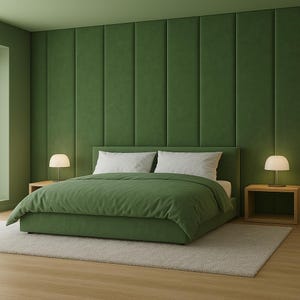 Full Wall Upholstered Headboard Panels – Custom Large Soft Panels – Modern Style Look