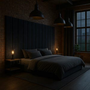Full Wall Upholstered Headboard Panels – Custom Large Soft Panels – Modern Style Look