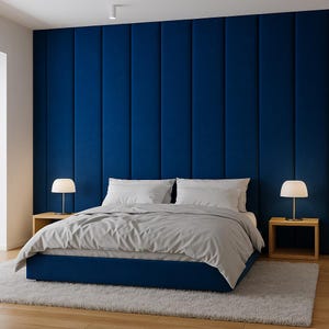 Full Wall Upholstered Headboard Panels – Custom Large Soft Panels – Modern Style Look