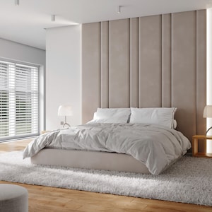 Wall Mounting Headboard, Wall Panels, Velvet Headboard, King Headboard, Queen Headboard, Headboard for any Bed, Any Design, Any Colour