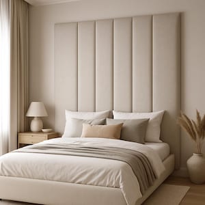 Upholstered Wall Panels for Bedroom – Soft Padded Headboard Panels – Custom Size and Color – Acoustic Wall Decor