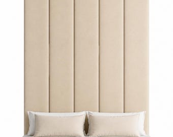 Cabecero tapizado, paneles de pared de suelo a techo, paneles de cabecero de dormitorio a medida.