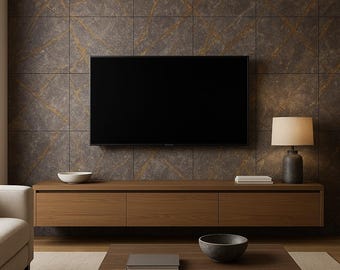 Wandpaneele in Steinoptik • MDF mit echtem Schiefer verkleidet • Natursteinpaneele • Moderne Akzentwandpaneele • Luxuriöse, strukturierte Wanddekoration