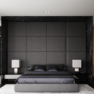 Personalized/Custom Made - Upholstered Twin/Double/Queen/King Headboards Bedroom Headboard - Wall Panels-Wall Art-Wall Decor-Easy to Install