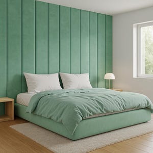 Full Wall Upholstered Headboard Panels – Custom Large Soft Panels – Modern Style Look