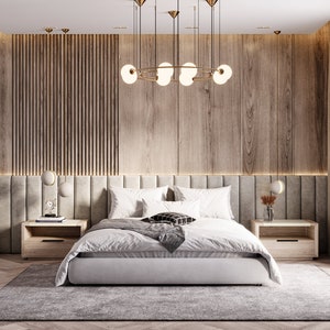 Personalized/Custom Made - Upholstered Twin/Double/Queen/King Headboards Bedroom Headboard - Wall Panels-Wall Art-Wall Decor-Easy to Install