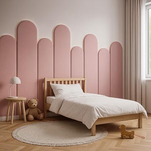 Upholstered Wall Headboard Panels – Custom King Headboard – Soft Padded Wall Panels for Bedroom Decor