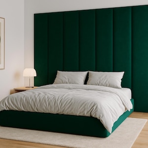 Full Wall Upholstered Headboard Panels – Custom Large Soft Panels – Modern Style Look