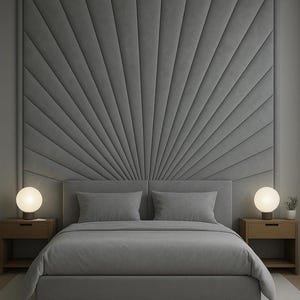 Upholstered Wall Headboard Panels – Custom King Headboard – Soft Padded Wall Panels for Bedroom Decor