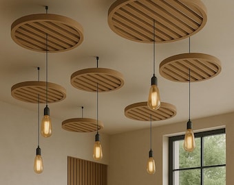 Premium “Cloud” Ceiling Panels, Natural Wood Ceiling Panels – Custom Ash or Oak Designs