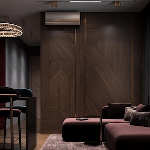 Gepersonaliseerd/op maat gemaakt - Houten wandpanelen - Houten wanddecoratie - Houten 3D-wandpanelen - Kunstdecor - Eenvoudig te installeren