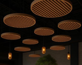 Premium “Cloud” Ceiling Panels, Natural Wood Ceiling Panels – Custom Ash or Oak Designs