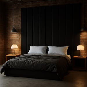 Full Wall Upholstered Headboard Panels – Custom Large Soft Panels – Modern Style Look