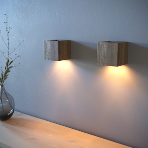 Wood Wall Sconce, Wall Lamp, Hanging Lights, Led Light, Bedside Lamp, 100% Natural Wood, Any Size, Any Color