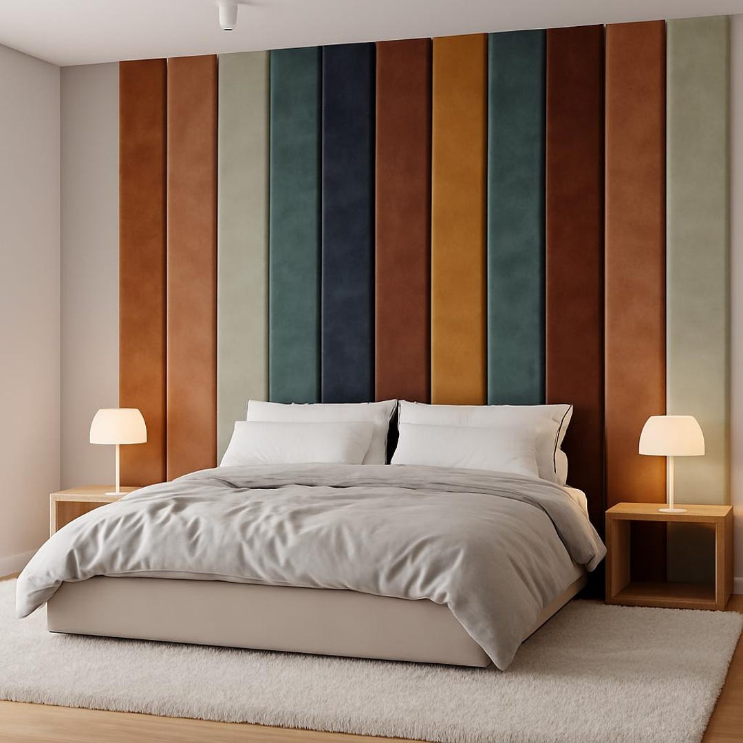 Full Wall Upholstered Headboard Panels – Custom Large Soft Panels ...