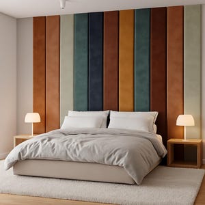 Full Wall Upholstered Headboard Panels – Custom Large Soft Panels – Modern Style Look