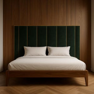 Upholstered Wall Headboard Panels – Custom King Headboard – Soft Padded Wall Panels for Bedroom Decor