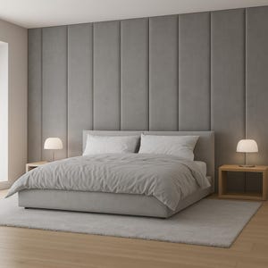 Full Wall Upholstered Headboard Panels – Custom Large Soft Panels – Modern Style Look