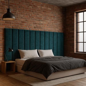 Full Wall Upholstered Headboard Panels – Custom Large Soft Panels – Modern Style Look