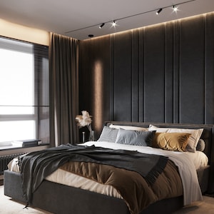 Wall Mounting Headboard, Wall Panels, Velvet Headboard, King Headboard, Queen Headboard, Headboard for any Bed, Any Design, Any Colour