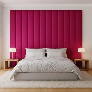 Full Wall Upholstered Headboard Panels – Custom Large Soft Panels – Modern Style Look